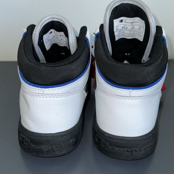 Champion Men’s Hightop Sneakers in Black, Blue, Red & White, Size 9! EUC! - Picture 3 of 8